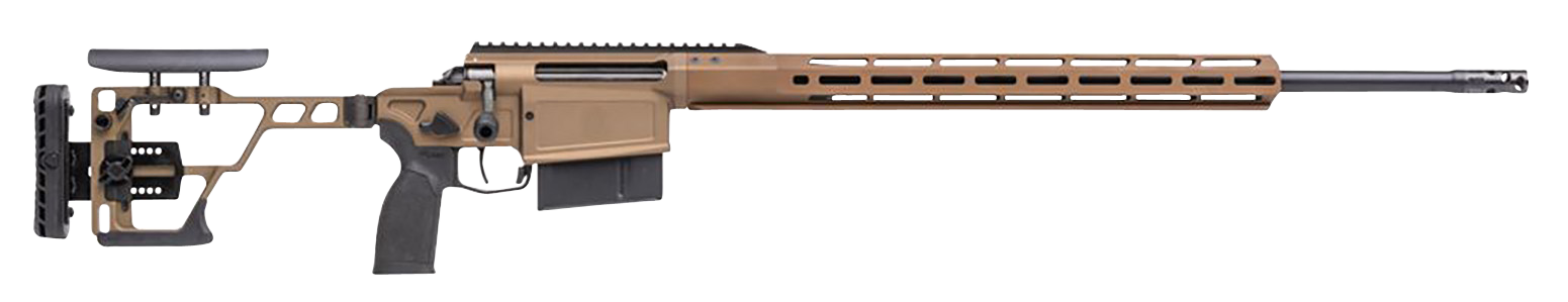 Sig Sauer CROSSMAG300WM24B Cross Magnum 300 Win Mag 6+1 24″ Threaded Barrel, Coyote Cerakote, M-LOK/ARCA Rail Handguard, Fully Adj. Folding Stock, PRS Style Grip, Muzzle Brake, Integrated Optics Mount