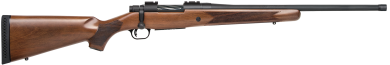 Mossberg 28176 Patriot  Full Size 400 Legend 4+1 20″ Matte Blued Threaded Barrel, Matte Blued Drilled & Tapped Stainless Steel Receiver, Fixed Walnut Stock, Right Hand