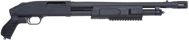 Mossberg 50673 500 FLEX Tactical 12 Gauge 5+1 3″ 18.50″ Stand-Off Barrel, Blued Metal Finish, Dual Extractors, Synthetic Flex Locking System Stock/Forend & Pistol Grip