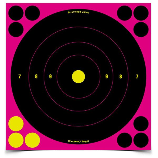 B/C SHT-N-C BULLSEYE TGT PINK 6-8″