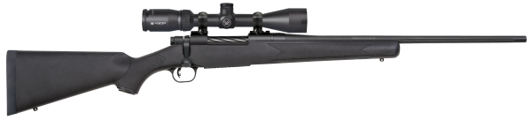 Mossberg 27934 Patriot  270 Win Caliber with 5+1 Capacity, 22″ Fluted Barrel, Matte Blued Metal Finish & Black Synthetic Stokc Right Hand (Full Size) Includes Vortex Crossfire II 3-9x40mm Scope