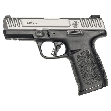 S&W SD40 2.0 40S&W 4″ 14RD BLK/SLV
