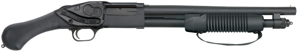 Mossberg 50637 590 Shockwave 20 Gauge 3″ 14.38″ 5+1 Blued Black Fixed Raptor Birdshead Grip Crimson Trace Laser Saddle
