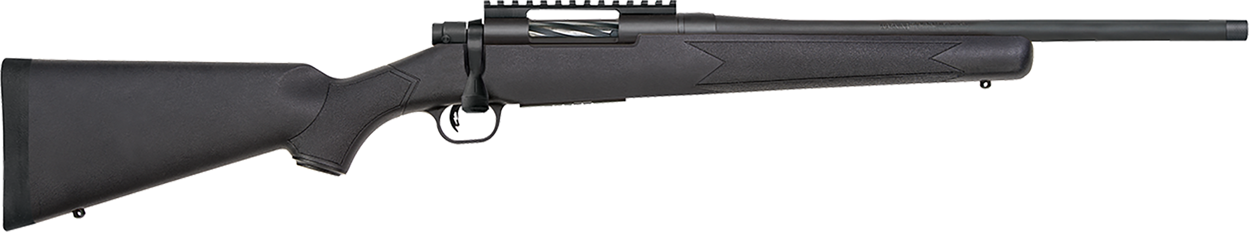 Mossberg 28232 Patriot Carbine 350 Legend 5+1 18″ Matte Blued Threaded Bull Barrel, Matte Blued Drilled & Tapped Receiver, Fixed Black Synthetic Stock