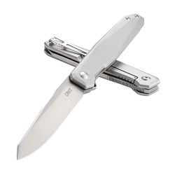 CRKT FACET SILVER 3.37″ PLAIN EDGE