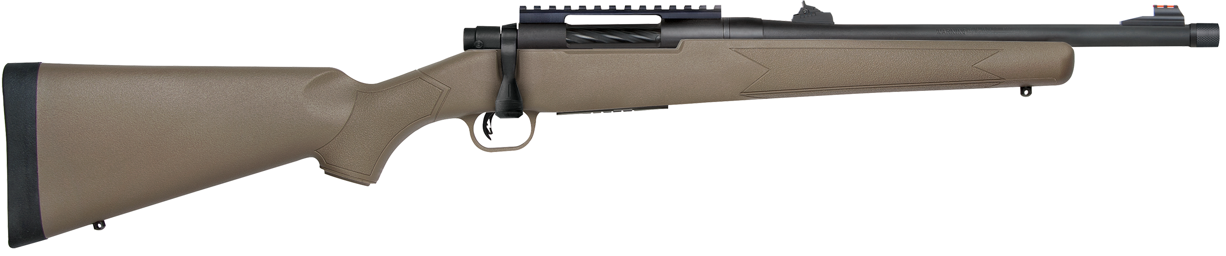 Mossberg 28051 Patriot  450 Bushmaster Caliber with 3+1 Capacity, 16.25″ Threaded/Fluted Barrel, Matte Blued Metal Finish & Flat Dark Earth Synthetic Stock Right Hand (Full Size)