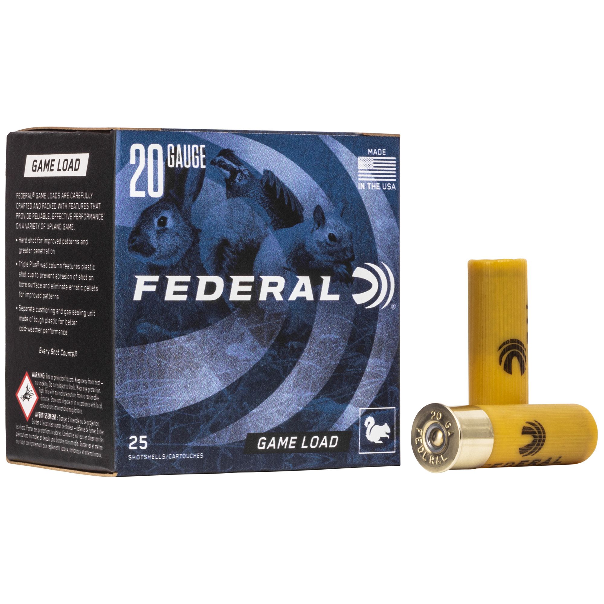 FED GAME LOAD 20GA 2 3/4″ #8 25/250