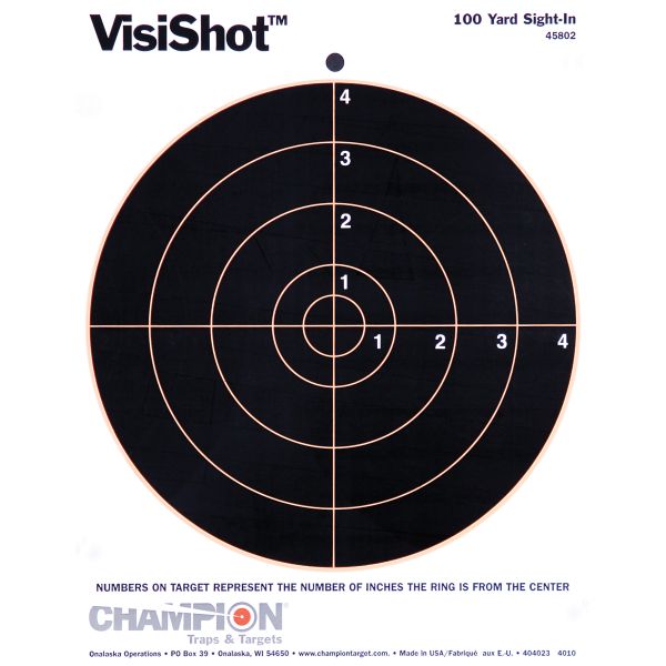 CHAMPION VISISHOT 8″ BULLSEYE 10PK