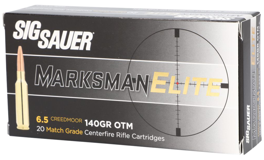 Sig Sauer E65CM120 Marksman Elite  6.5 Creedmoor 140 gr Open Tip Match 20 Per Box/ 10 Case