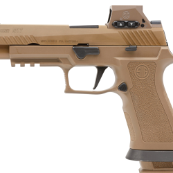 Sig Sauer M17X9RX M17X w/Optic Full Size Frame 9mm Luger 21+1 4.70″ Black Barrel, Coyote PVD Optic Ready/Serrated Stainless Steel Slide & Polymer Frame w/Beavertail & Picatinny Rail, Sig ROMEOM17