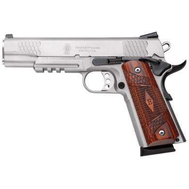 S&W 1911TA E 45ACP 5″ STS NS RAIL WD