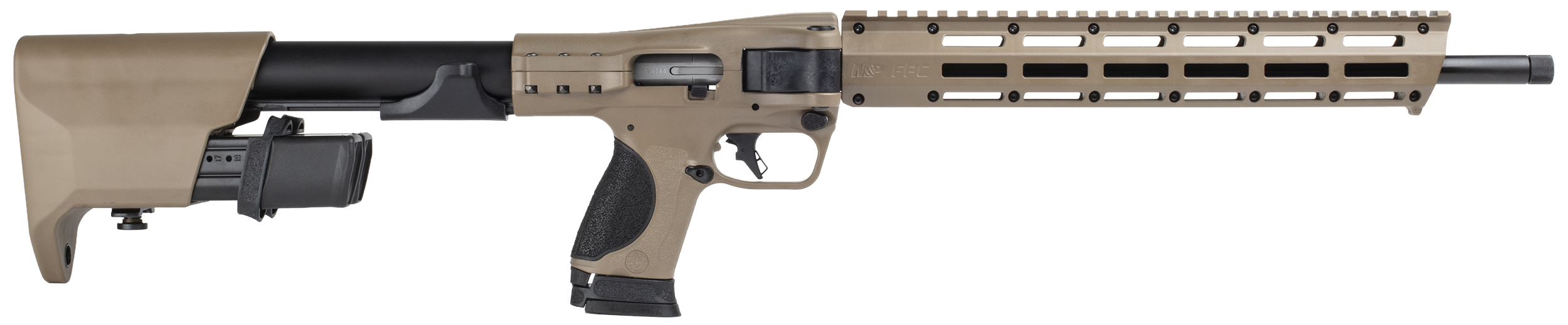 Smith & Wesson 14376 M&P FPC  9mm Luger 23+1 18.60″ Black Oxide Flat Dark Earth Cerakote Aluminum Receiver M-LOK Handguard Polymer Stock Palm Swell Grip