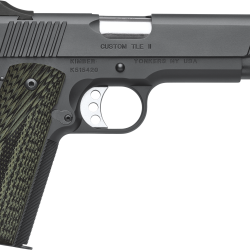 Kimber Mfg, Inc 3200347 TLE II Custom 10mm Auto 8+1 5″ Stainless Match Grade Barrel, Matte Black Serrated Steel Slide, Matte Black Steel Frame w/Beavertail, Aggressively Textures G-10 Grip