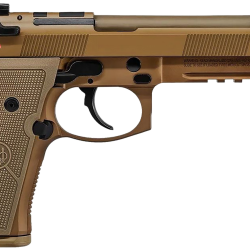 Beretta USA JS92QM9A4M15 M9A4 Centurion 9mm Luger 4.80″ Barrel 15+1, Flat Dark Earth Cerakote Polymer Frame, Serrated Steel Optic Cut Slide, Polymer Grip & Decocker Only Safety