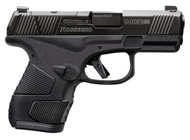 Mossberg 89044 MC2sc Sub-Compact 9mm Luger 3.40″ 14+1,11+1 Matte Black DLC Stainless Steel with Optics Cut Aggressive Textured Black Polymer Grip Tritium Pro Night Sights (No Safety)