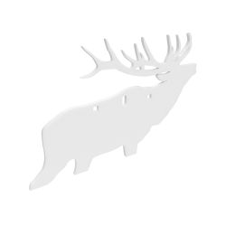 B/C AR500 3/8″ SILHOUETTE ELK WHT