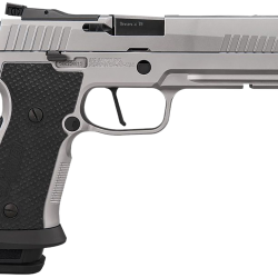 Sig Sauer 320SXG59STAS10 P320  Full Size Frame 9mm Luger 10+1 5″ Optic Ready Stainless Steel Slide Black LOK Grip