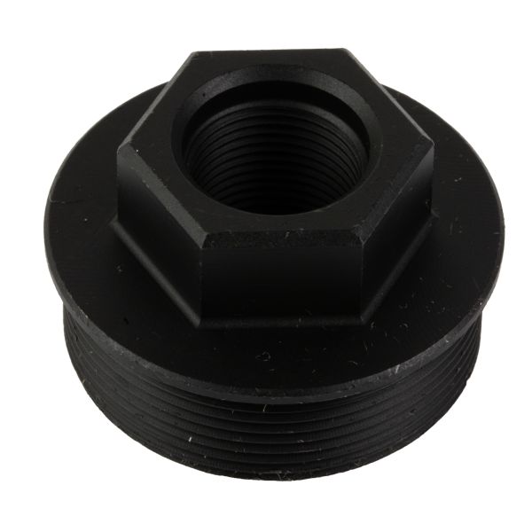 YHM 1/2″-28 CRBNE ADPTR SDWNR M2 BLK