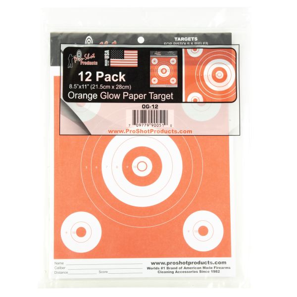 PROSHOT 6″ BULLSEYE DAY GLOW ORANGE