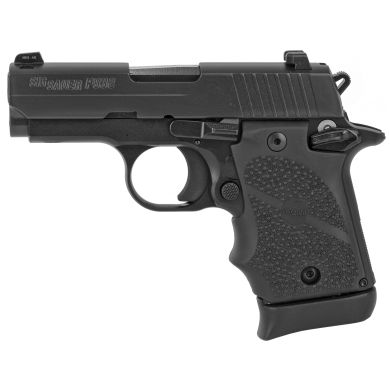 SIG P938 9MM 3″ 7RD BLK RBR NS