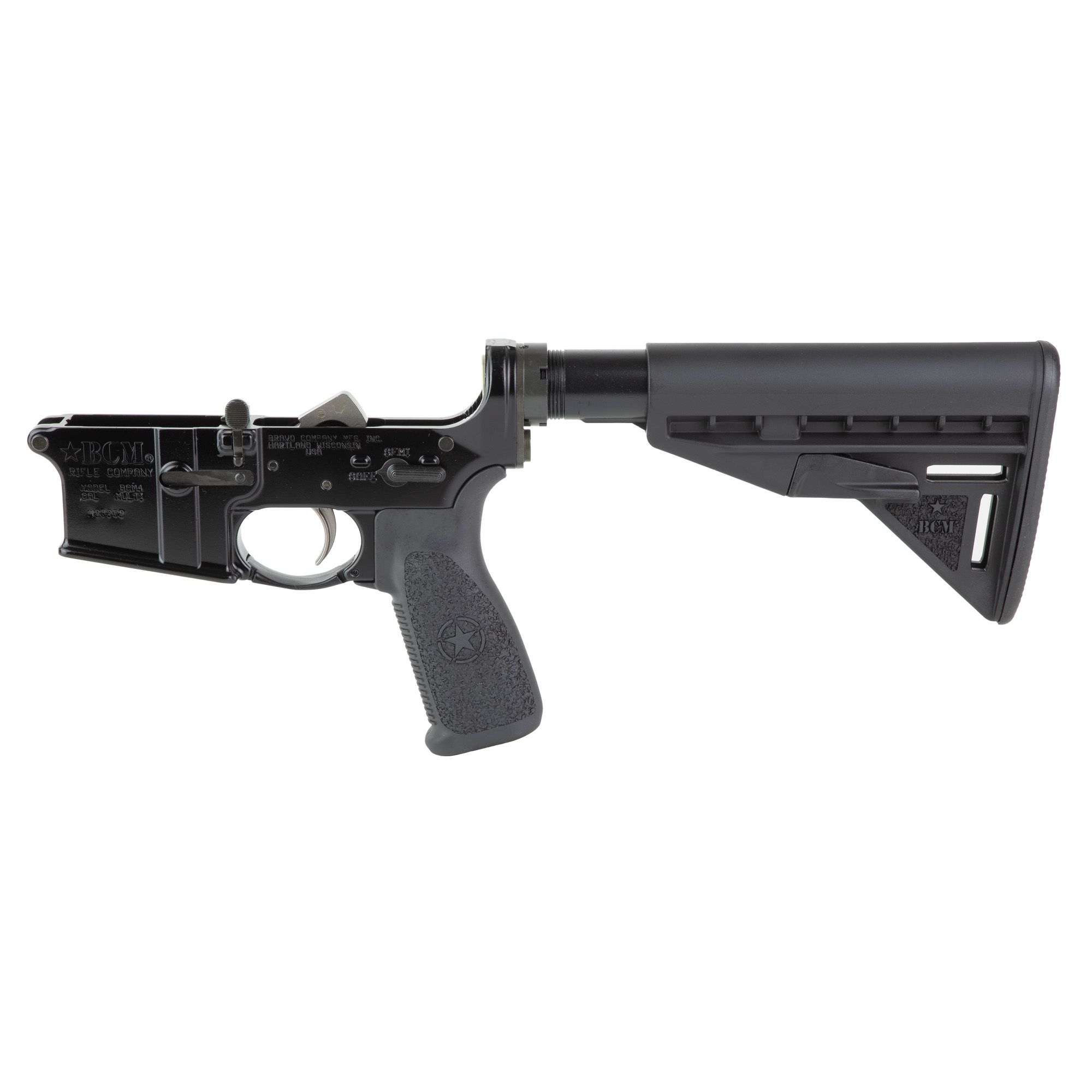 BCM CMPLT LWR W/BCM STK MD 3 BK BLEM