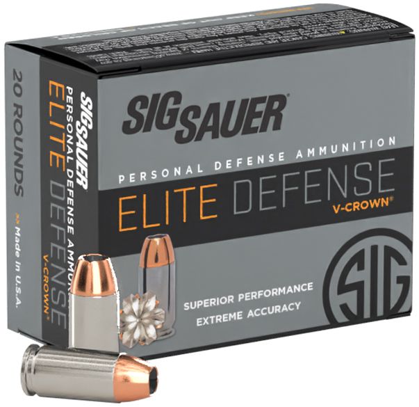 SIG AMMO 40SW 180GR ELITE V-CROWN JHP 20/10