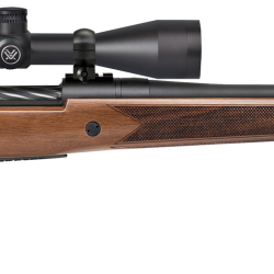 Mossberg 28238 Patriot w/Optic 450 Bushmaster 4+1 20″ Matte Blued Threaded Barrel, Matte Blued Drilled & Tapped Receiver, Fixed Walnut Stock, Vortex Crossfire II 3-9x40mm