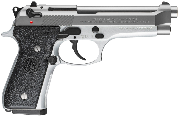 Beretta USA JS92F520 92FS Inox 9mm Luger 10+1 4.90″ Stainless Steel Barrel, Satin Stainless Steel Serrated Slide, Gray Anodized Aluminum Frame w/Beavertail