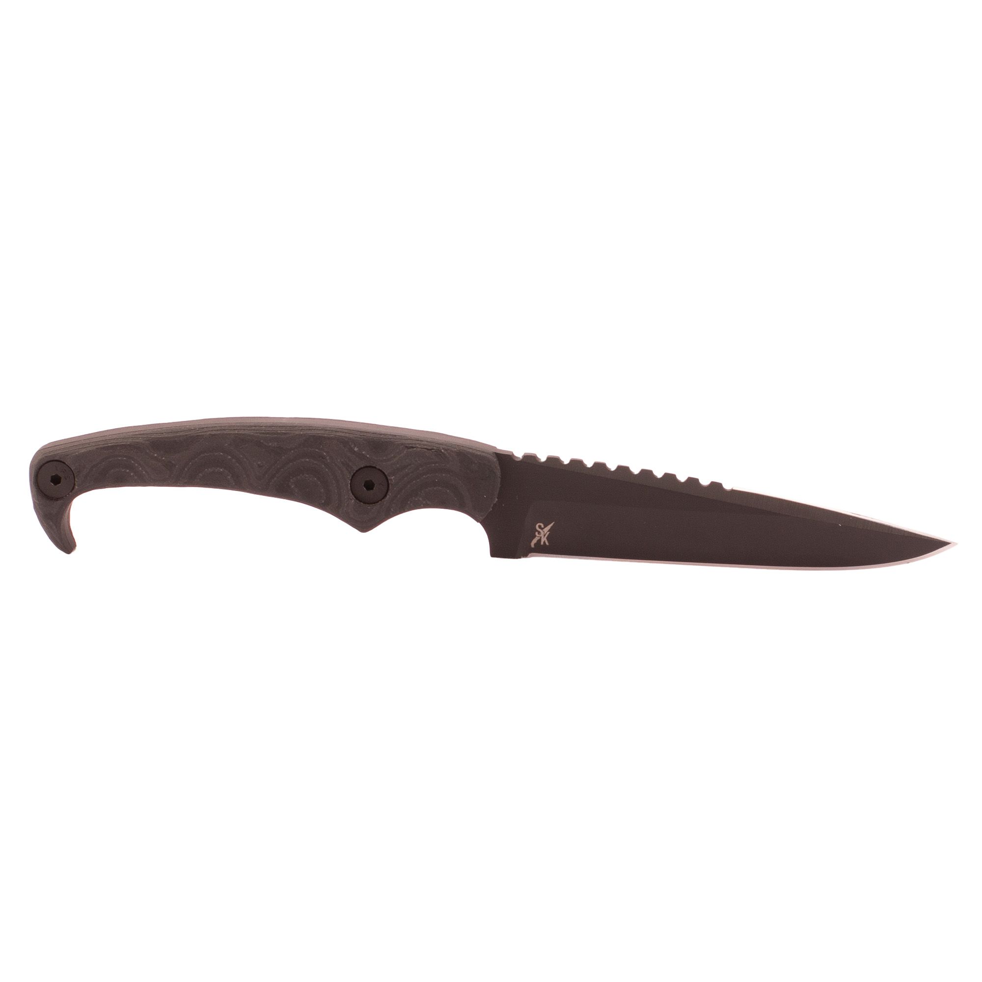 STROUP MK2 4″ CERAKOTE BLK W/SHEATH