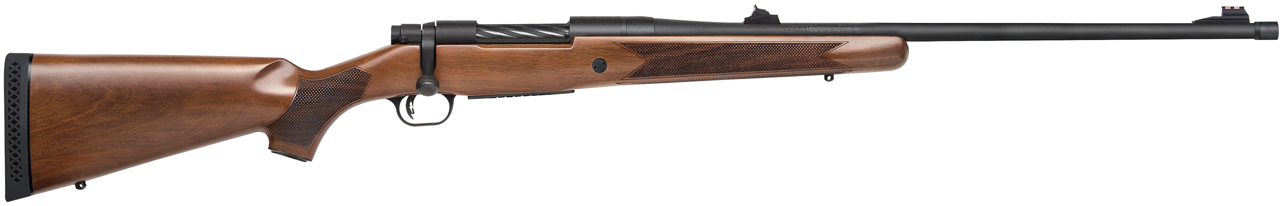 Mossberg 28121 Patriot  300 Win Mag Caliber with 3+1 Capacity, 24″ Fluted Barrel, Matte Blued Metal Finish, Walnut Stock & Adjustable Fiber Optic Sights Right Hand (Full Size)
