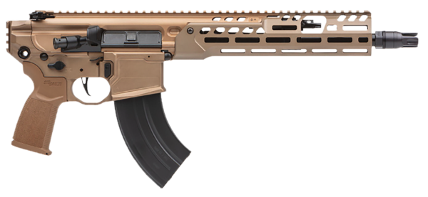 Sig Sauer PMCX762R11BLT MCX Spear LT 7.62x39mm 11.50″ 28+1, Coyote, OEM Grip, Rocksett Sig QD Suppressor Ready Flash Hider, Adj. Gas Block