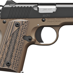 Kimber Mfg.,inc 3300208 Micro Desert Night NS 380 ACP 7+1 2.75″ Matte Black KimPro II Stainless Steel Slide Desert Tan KimPro G10 Grip