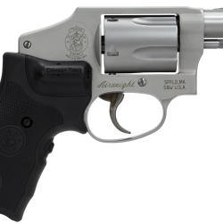 Smith & Wesson 163811 Model 642 Airweight 38 Special + P 5 Shot 1.88″ Stainless Steel Barrel/Cylinder, Matte Silver Aluminum Alloy J-Frame, Includes Crimson Trace LG-305 Lasergrip