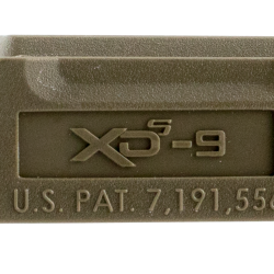 Springfield Armory XDS5901MFDE Backstrap Sleeve  made of Polymer with Flat Dark Earth Finish & 1 Piece Design for 9mm Luger Springfield XD-S with #1 Backstrap & 3.30″ Barrel
