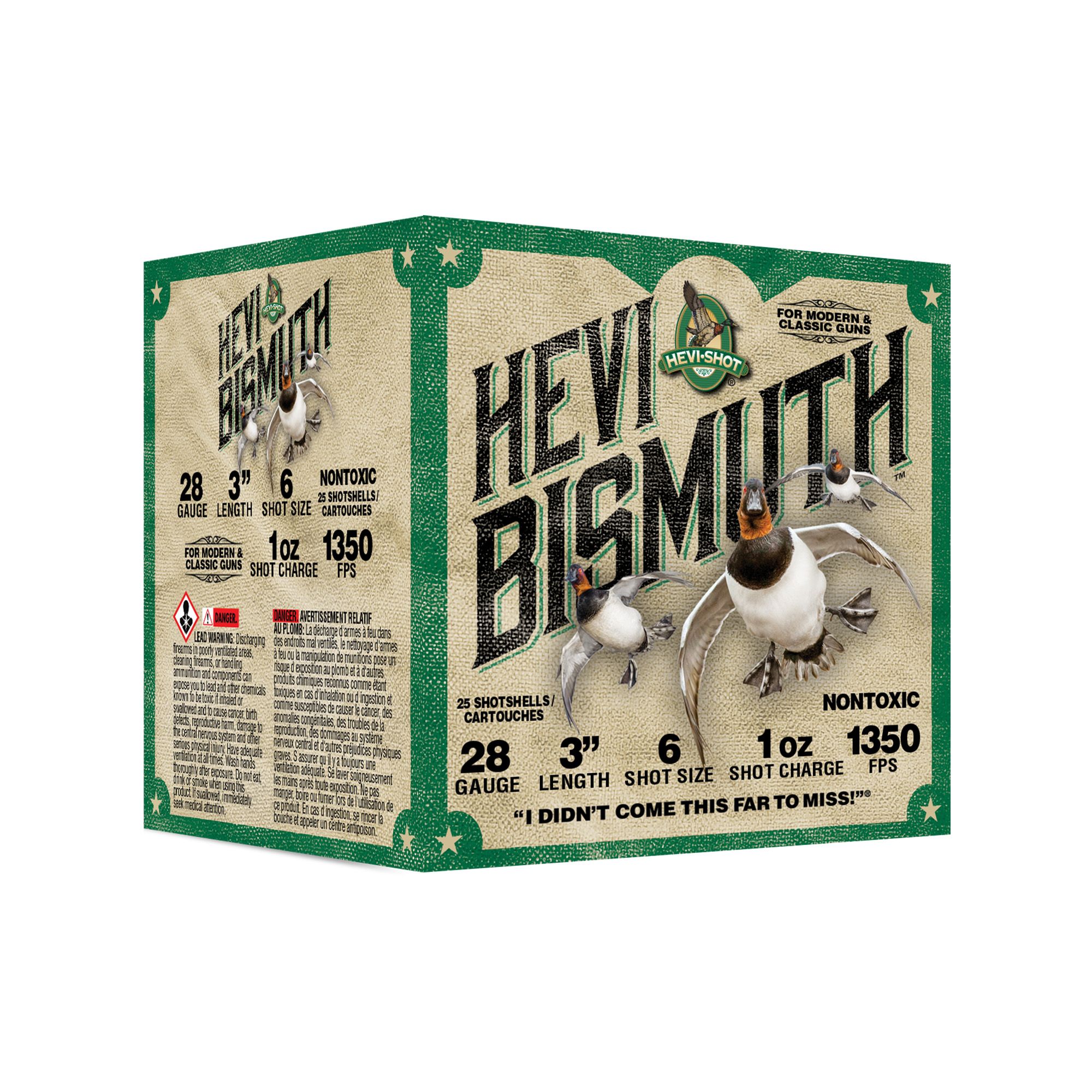 HEVI BISMUTH 28GA 3″ 1OZ #6 25/250