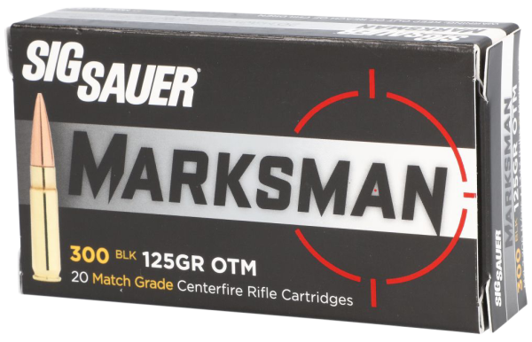 Sig Sauer E300A120 Marksman  300 Blackout 125 gr Open Tip Match 20 Per Box/ 25 Case