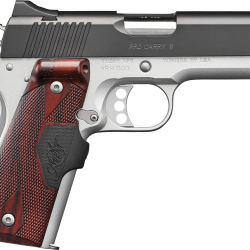 Kimber Mfg, Inc 3200333 Pro Carry II  9mm Luger 9+1 4″ Stainless Match Grade Barrel, Matte Black Brushed Serrated Steel Slide, Satin Silver Aluminum Frame w/Beavertail, Rosewood Grip