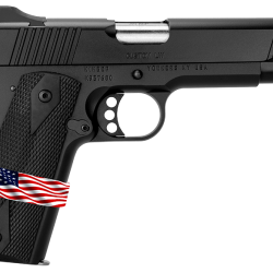 Kimber Mfg, Inc 3000502 Custom LW Liberty 9mm Luger 7+1 5″ Stainless Match Grade Barrel, KimPro Black Serrated Steel Slide, KimPro Black Aluminum Frame w/Beavertail, ANKA Grip