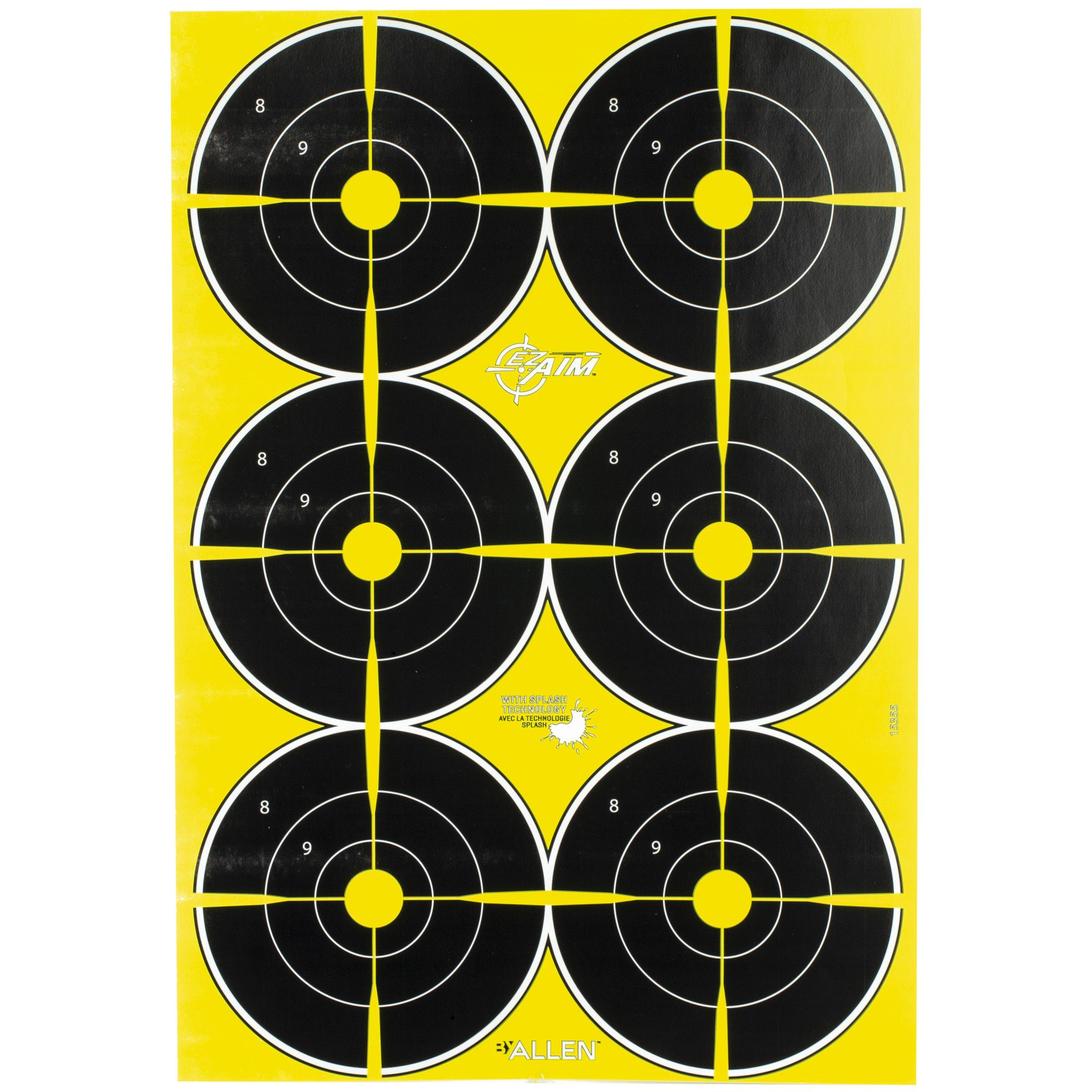 ALLEN EZ AIM 12″X18″ BULLSEYE 8PK