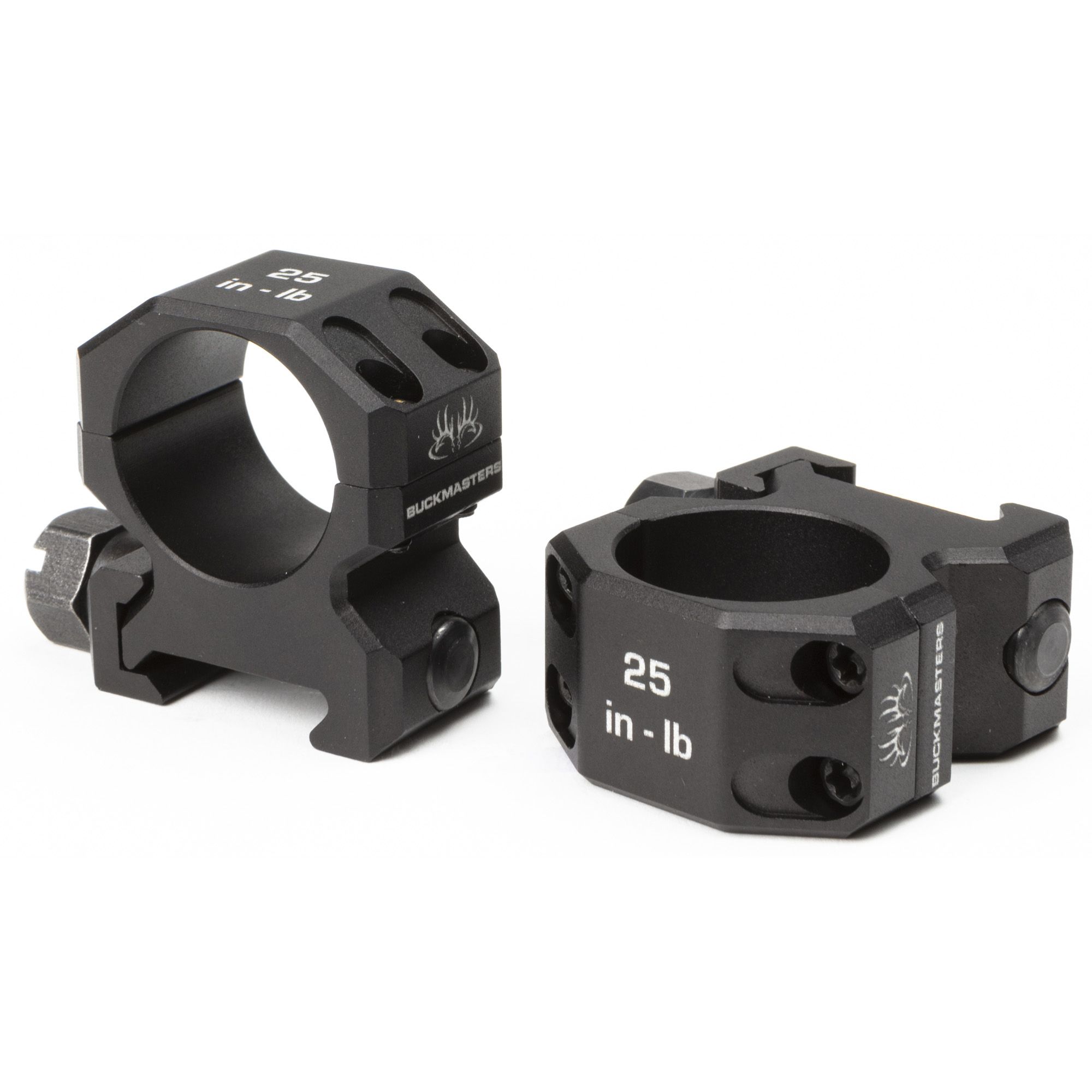 SIG BUCKMSTRS RINGS 1″ ALUM LOW BLK