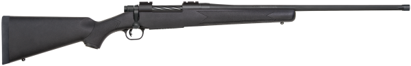 Mossberg 28248 Patriot  7mm PRC 3+1 24″ Matte Blued Fluted Threaded Barrel, Matte Blued Drilled & Tapped Receiver, Fixed Black Synthetic Stock