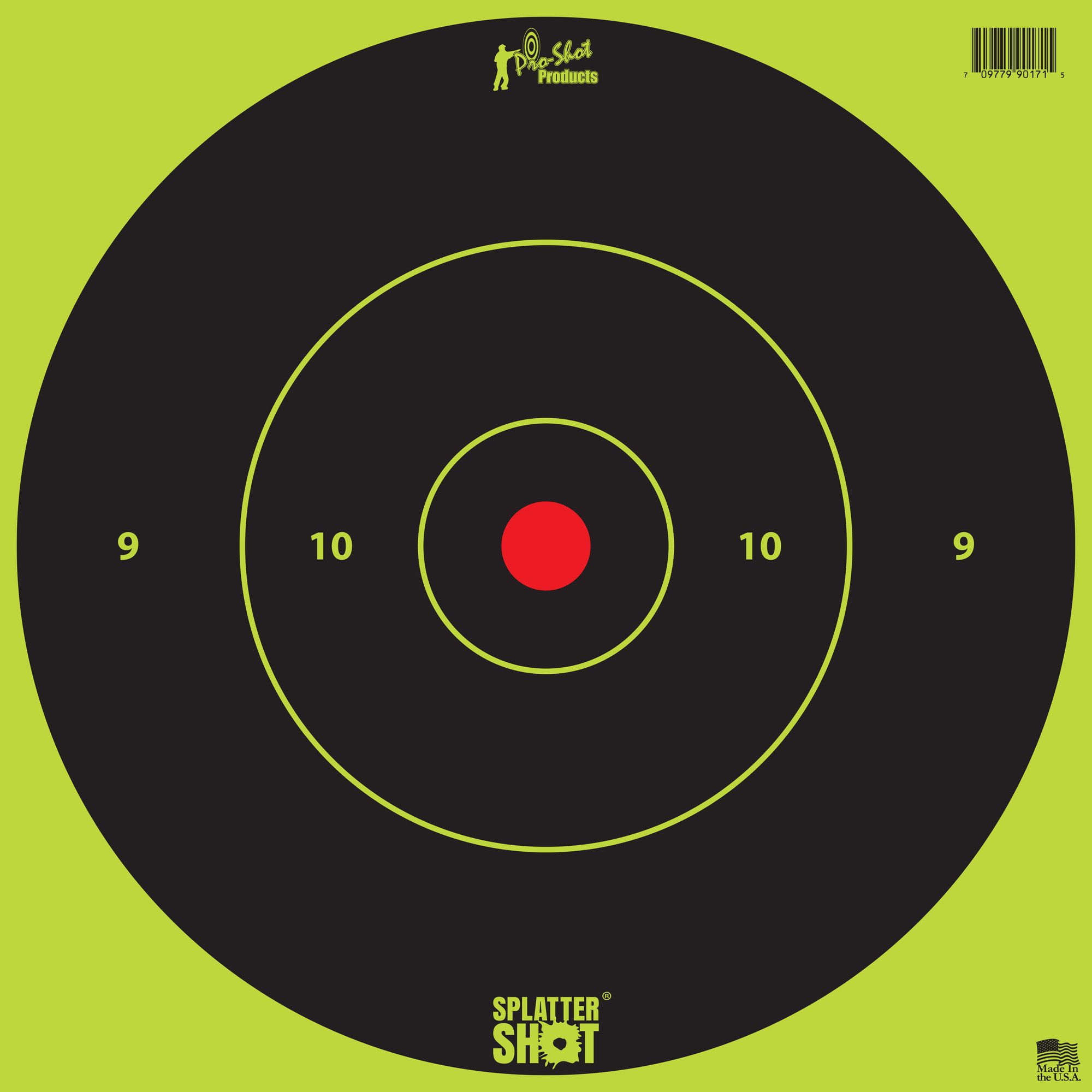 PRO-SHOT TARGET 12″ GN BLSE TP 5PK