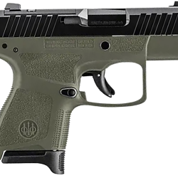Beretta USA JAXN9278A1 APX A1 Carry Micro-Compact Frame 9mm Luger 8+1 3″ Blued Steel Barrel, Black Serrated Steel Slide, OD Green Polymer Frame, Polymer Grip
