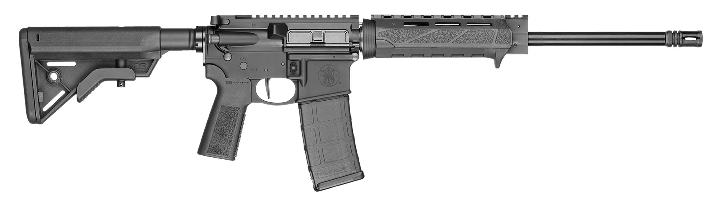 Smith & Wesson  Volunteer XV 5.56x45mm NATO 16″ 30+1 Matte Black Rec BCM M-LOK Handguard  Black Adjustable B5 Bravo Stock B5 Type 23 Grip Right Hand