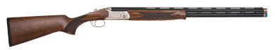 Mossberg 75480 Gold Reserve  Full Size 410 Bore Break Open 3″ 2rd 26″ Blue Polished Vent Rib Barrel, Silver Polished Engraved Stainless Steel Receiver, Black Grade A Walnut Fixed Stock, Right Hand