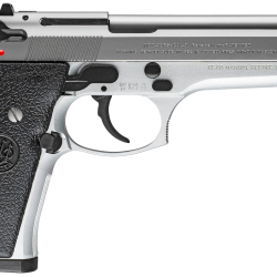 Beretta USA JS92F520 92FS Inox 9mm Luger 10+1 4.90″ Stainless Steel Barrel, Satin Stainless Steel Serrated Slide, Gray Anodized Aluminum Frame w/Beavertail