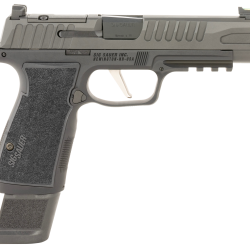 Sig Sauer 365AXGF9BFO P365 Fuse Compact Frame 9mm Luger 17+1 4.30″ Black Carbon Steel Barrel, Black Nitron Optic Ready/Serrated Stainless Steel & Frame w/Beavertail & Picatinny Rail, Black AXG Grip