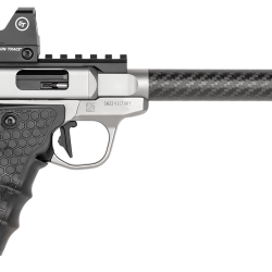 Smith & Wesson 12081 Performance Center Victory Target 22 LR 6″ CF MB 10+1 Stainless Steel Tandemkross Black HiveGrip with Integrated Target Thumb Rest Grip Red Dot