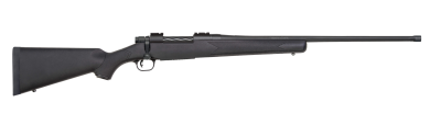 Mossberg 28233 Patriot Carbine 6.5 PRC 5+1 20″ Matte Blued Threaded Bull Barrel, Matte Blued Drilled & Tapped Receiver, Fixed Black Synthetic Stock
