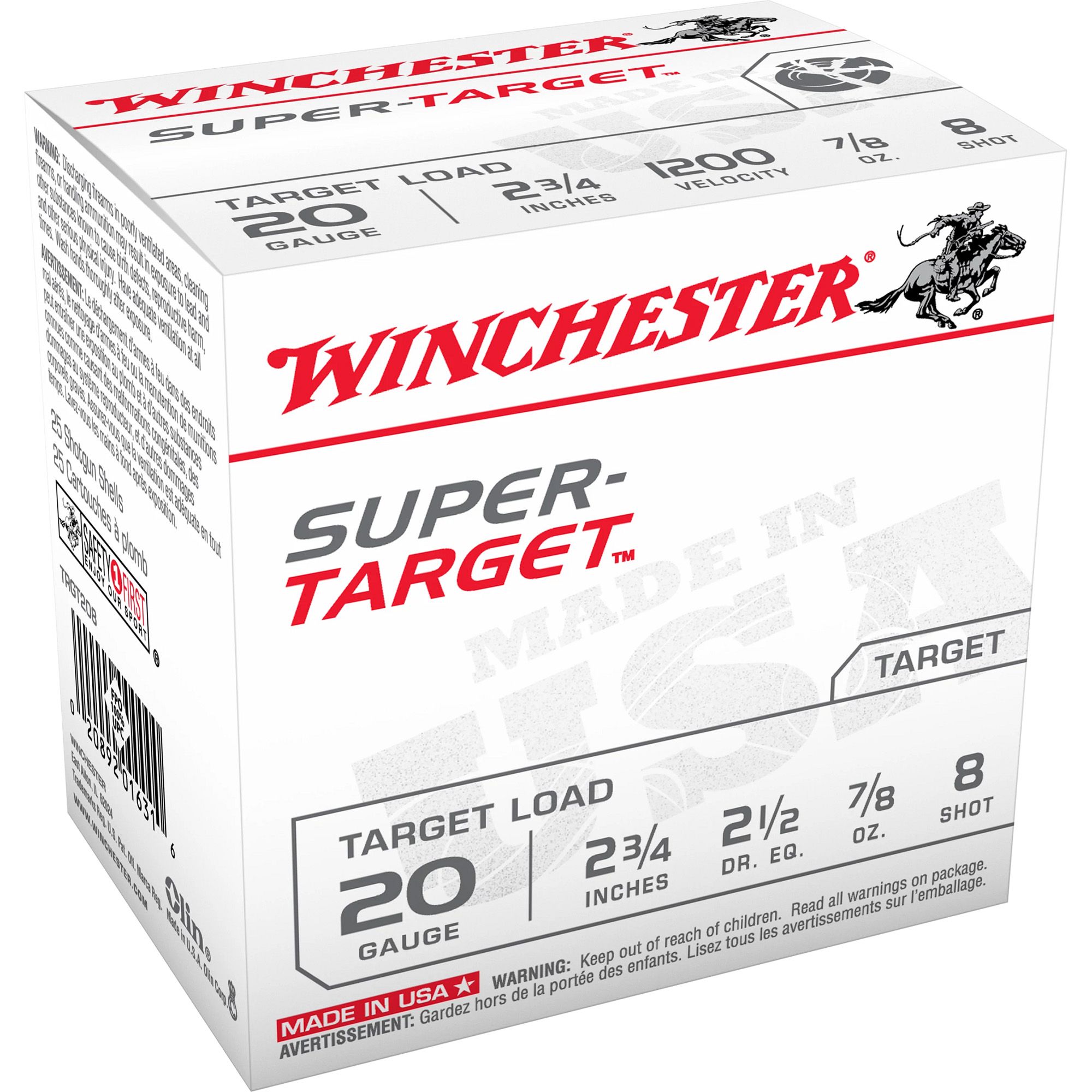 WIN SUPERTRGT 20GA 2.75″ #8 25/250